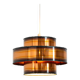 Brutalist burnt copper pendant by Svend Aage Holm Sørensen