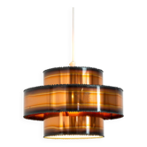 Brutalist burnt copper pendant by Svend Aage Holm Sørensen