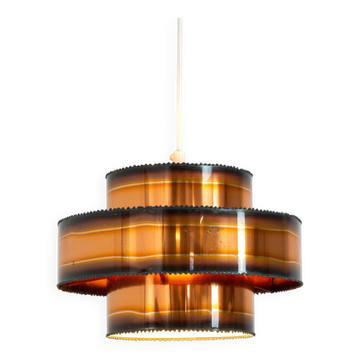 Brutalist burnt copper pendant by Svend Aage Holm Sørensen