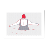 Illustration A4 naiade no. 2/8 bretagne baigneuse mer