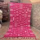 Handmade wool Berber rug – Bohemian pink Moroccan kilim