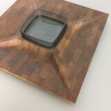 Board of Danish shell in the 1960s Digsmed massive teak wood