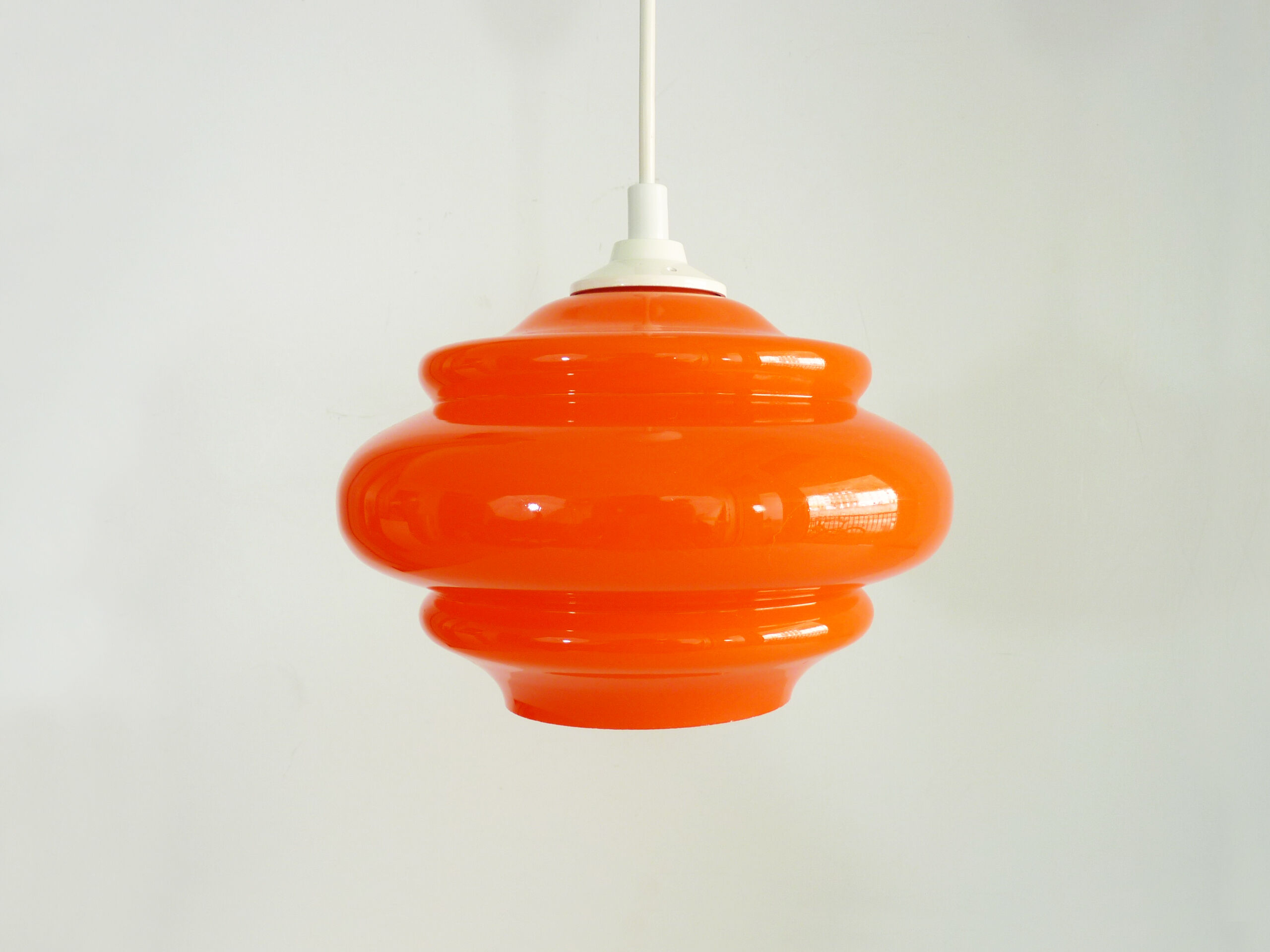 Orange opalin hanging lamp