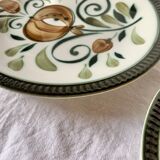 Set of 6 Boch La Louvière flat plates - Argenteuil series