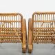 Set of 2 French Rattan Vintage Design Armchairs from the 1950s