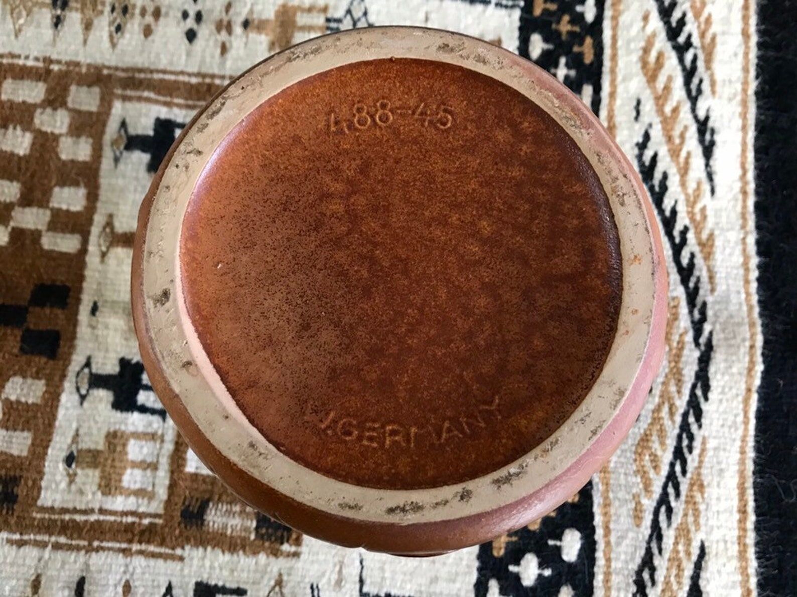 Vase de sol en céramique vintage XL Scheurich 488-45, poterie ouest-allemande