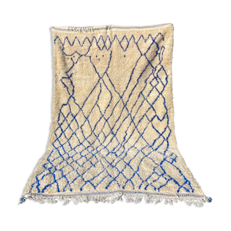 Berber carpet azilal colorful white and blue majorelle blue klein modern new
