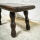 Turned wooden footrest