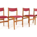 Set van 4 stoelen Erik Buch model 89 'Tjele'