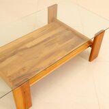 "Sapporo" walnut coffee table by Mario Marenco for Mobil Girgi 70's