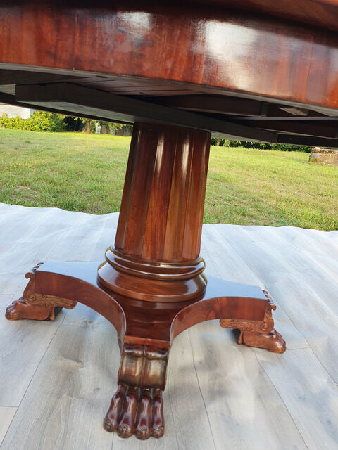 Table and 6 chairs in mahogany from Cuba Victorian era 1840