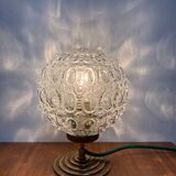 Vintage glass globe table lamp