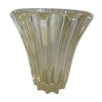 Pierre d' Avesn yellow glass vase made in France