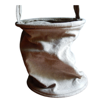 Old linen fireman's bucket