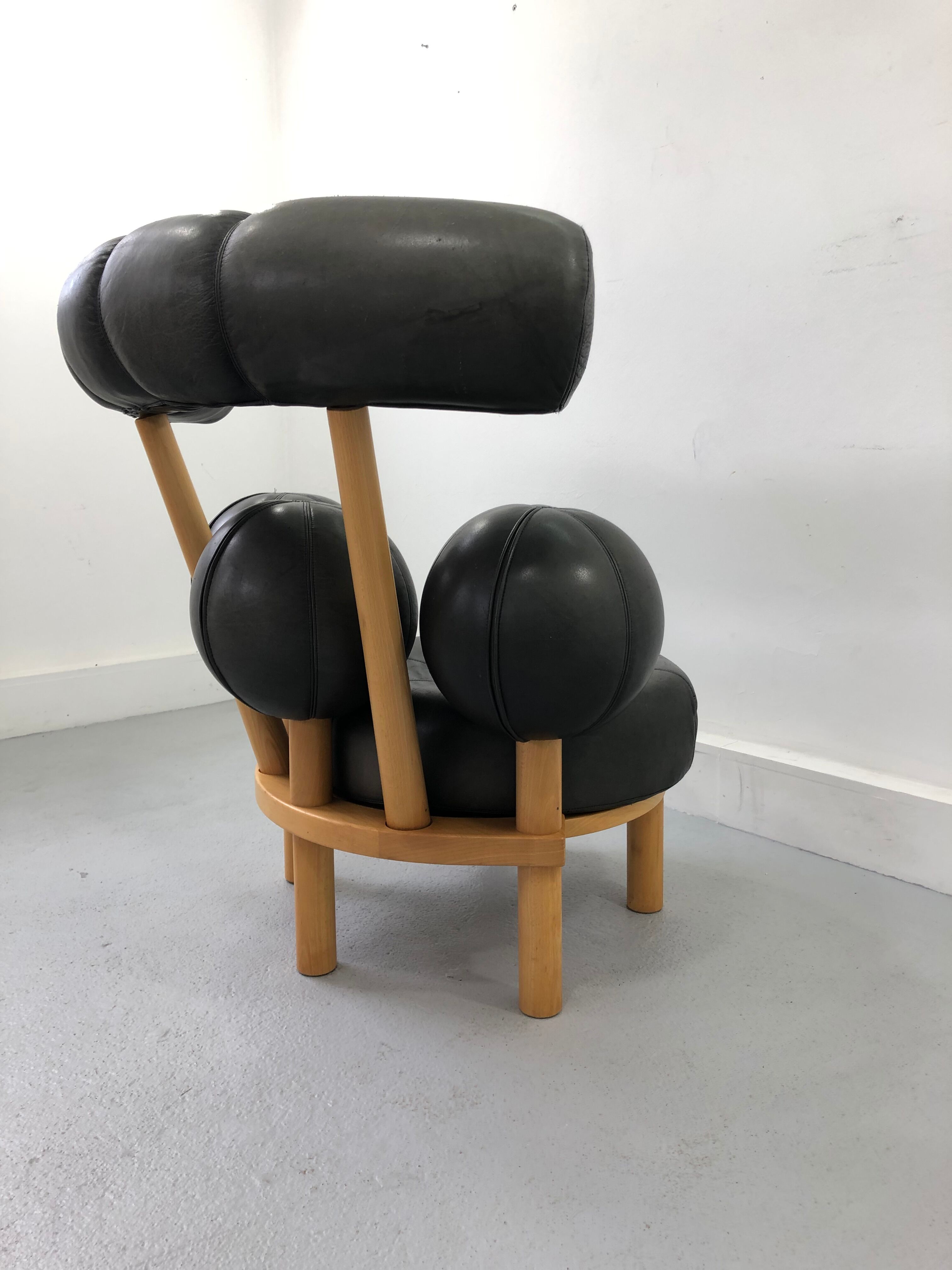 Fauteuil en cuir par Peter Opsvik pour Stokke, Norvège