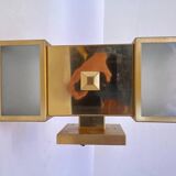 Applique murale ou plafonnier XXL en laiton, design années 1980 / Tchécoslovaquie