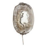 Glass, brass and aluminum wall light No.10