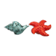 Pair of vintage ceramic salt shaker/pepper maker "starfish and shell"