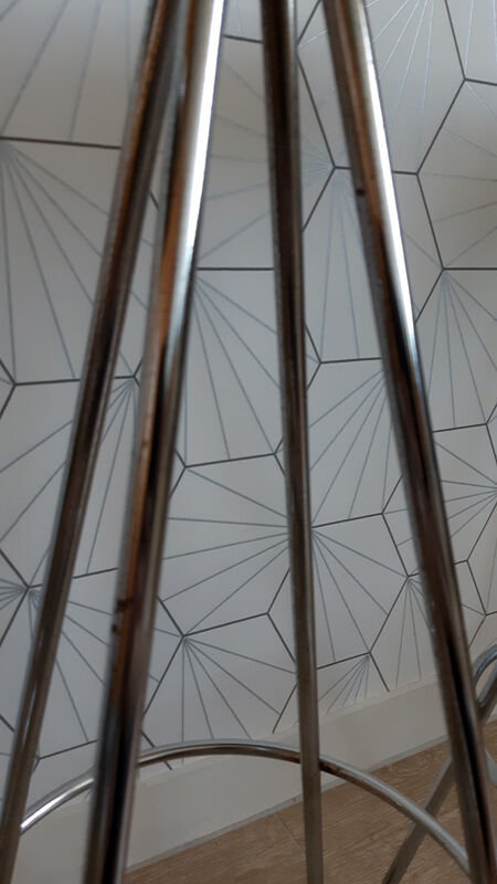 Series of 4 nuta chrome stools