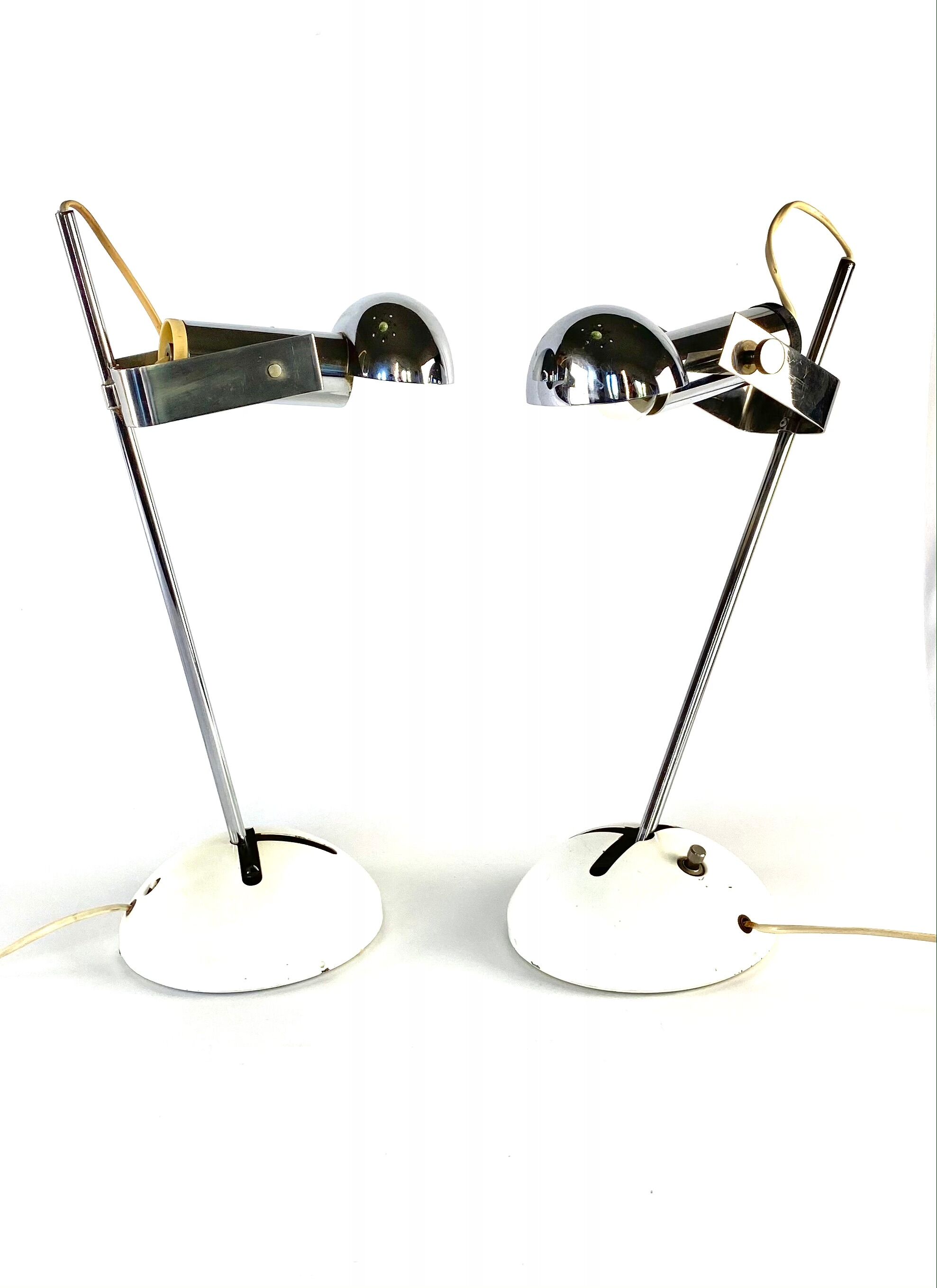 Paire de lampe de table T395 de Robert Sonneman pour Luci Milan, 1972