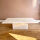 Travertine coffee table