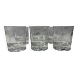 Set of 6 engraved whiskey glasses