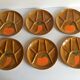 6 assiettes compartimentées vintage