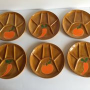 6 assiettes compartimentées vintage