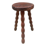 Beaded wood tripod stool