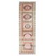 Vintage Turkish Hand-Knotted Wool Cotton Pink Runner Rug 99x345