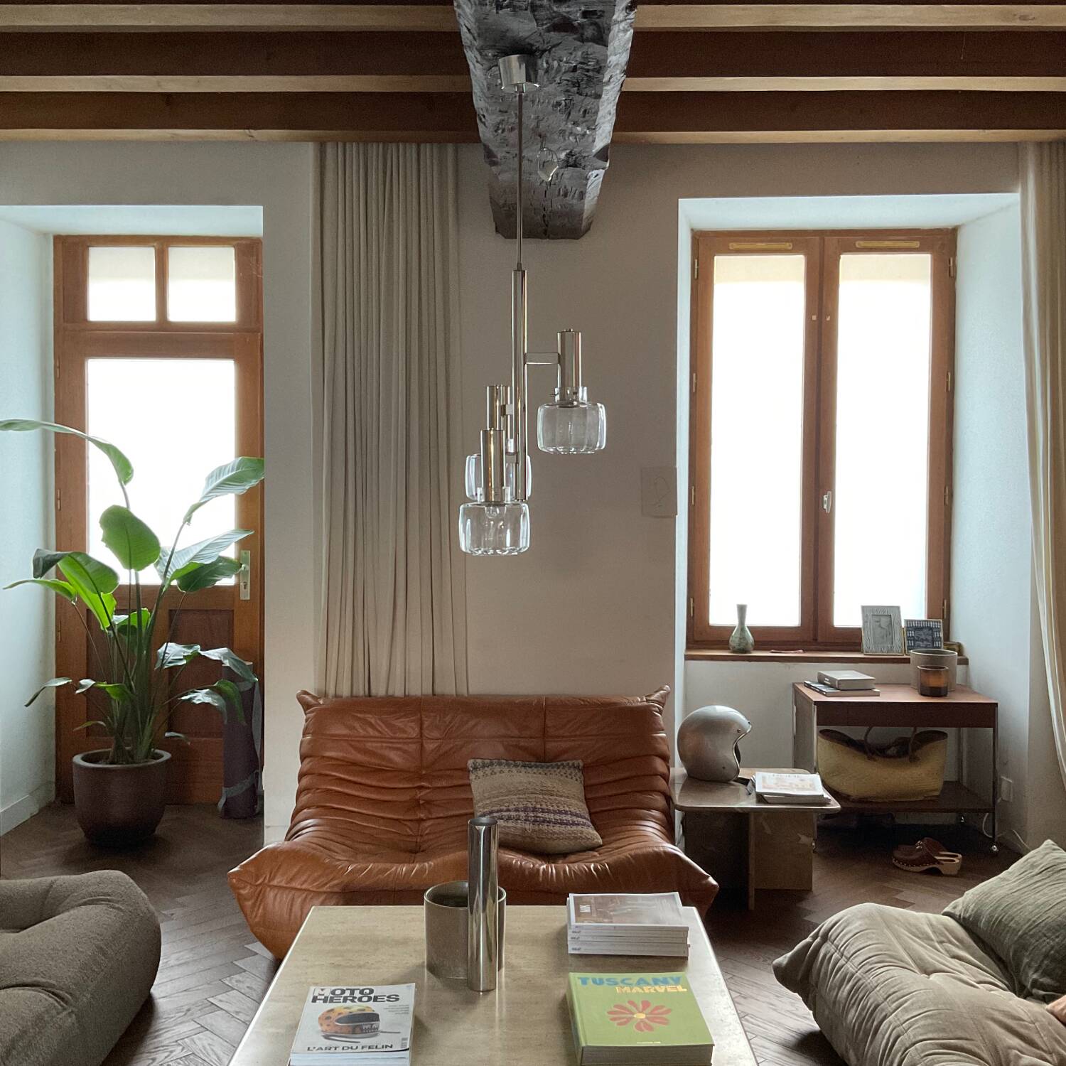 Vintage space age pendant lamp 70s