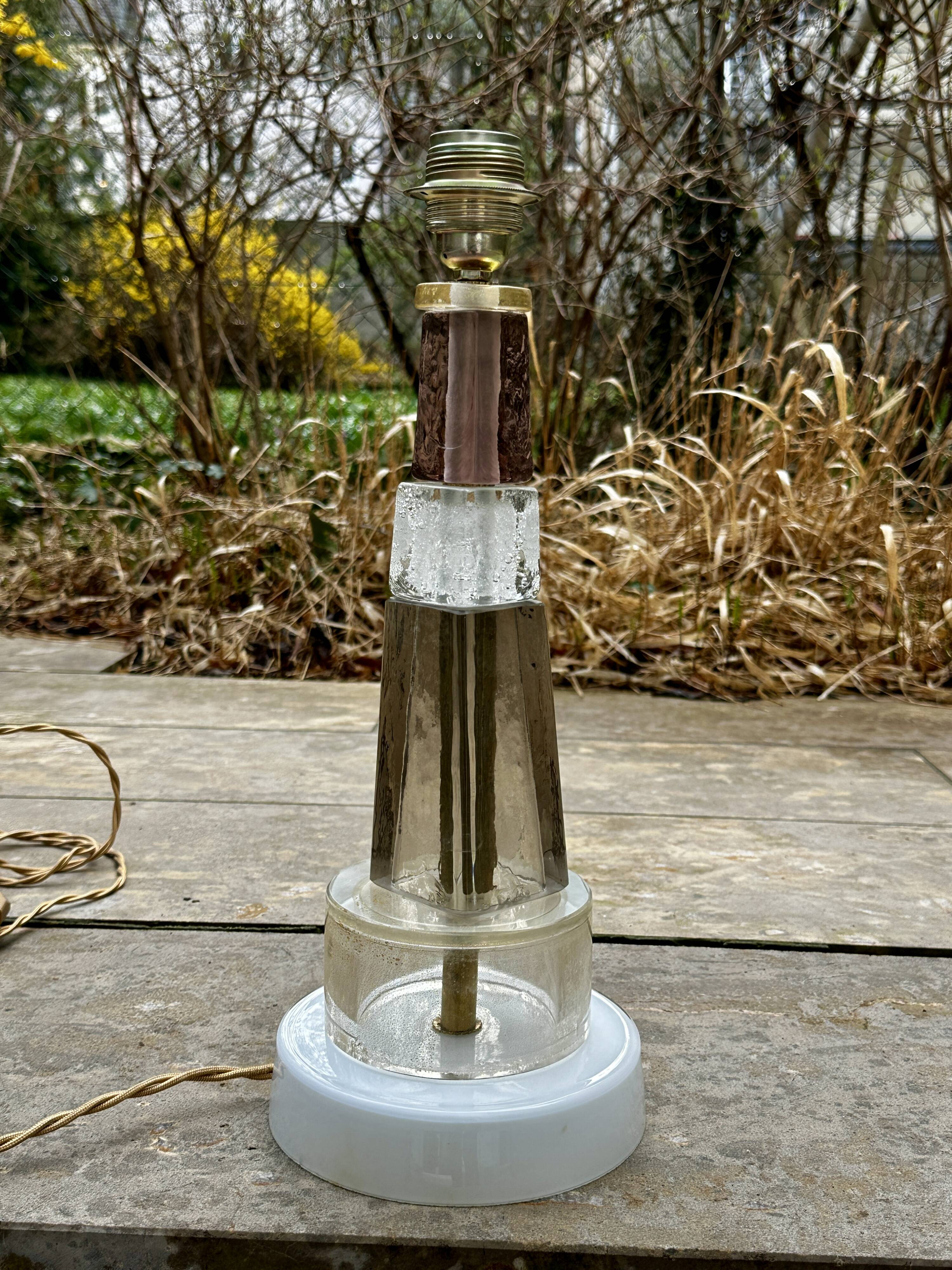 Antique Venetian lamp made of Murano glass