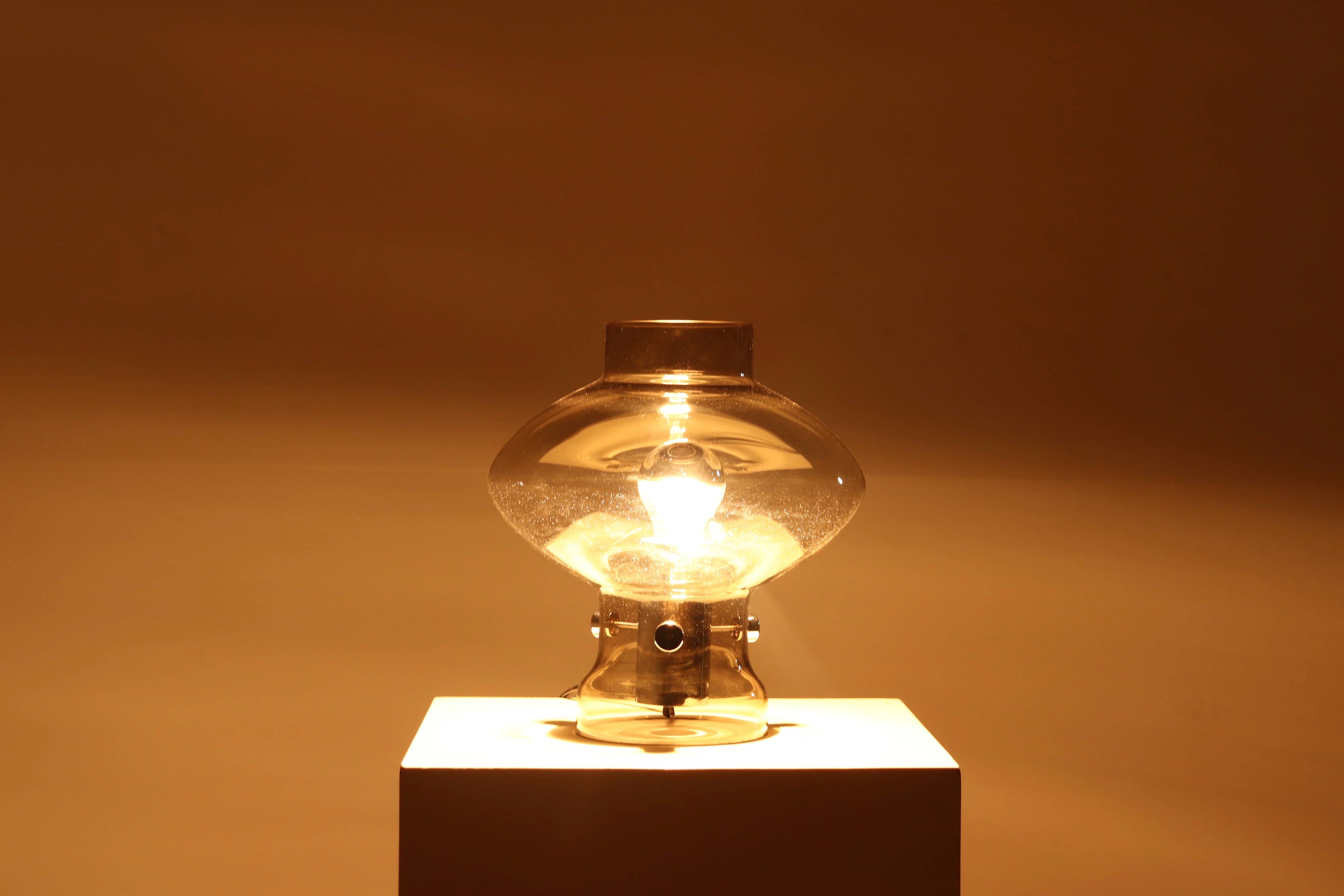 Smoked Glass Table Lamp by Friedrich Nettelhoff for Nettelhoff Leuchten, 19