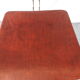 Chaise giratoire vintage en skaï rouge