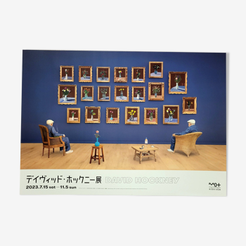 Affiche originale de l'exposition Hockney à Tokyo  - 2023