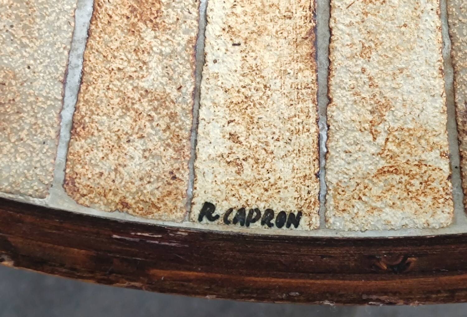 Roger Capron Vallauris ceramic coffee table herbarium decor