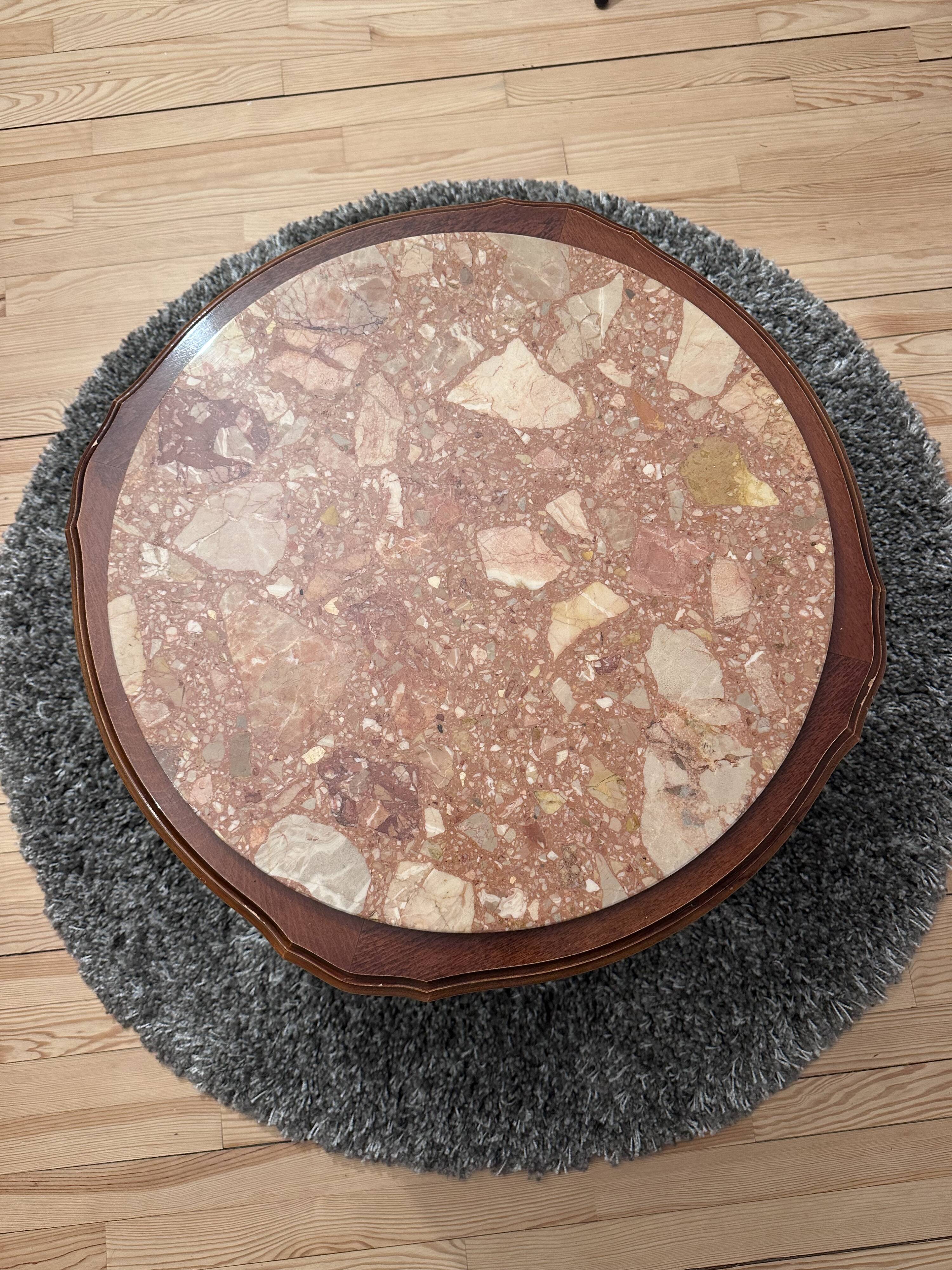 Antique carved wooden gueridon