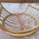 Round bamboo and glass table