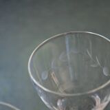 8 small old chiseled glasses