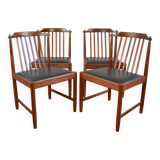 Set of 4 vintage Scandinavian teak Breox chairs, 1960