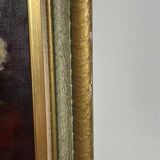 Original early century Swedish oil on canvas – "Tulips and Poppies" by Johan Jacobsson – vintage & framed 68 × 80 cm (26.8" × 31.5")