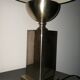Lampe métal brossé or 1970