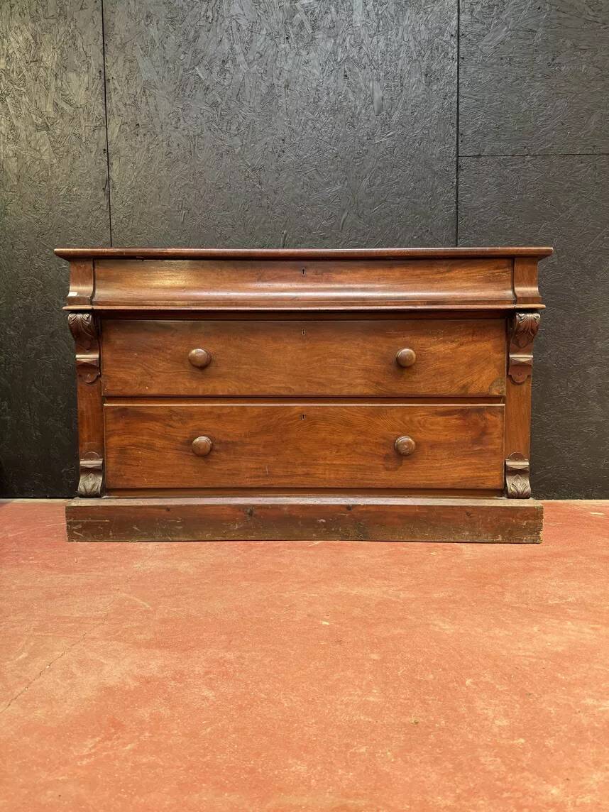 Large English commode in mahogany - Early 20th century
