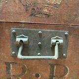 Antique monogrammed suitcase trunk