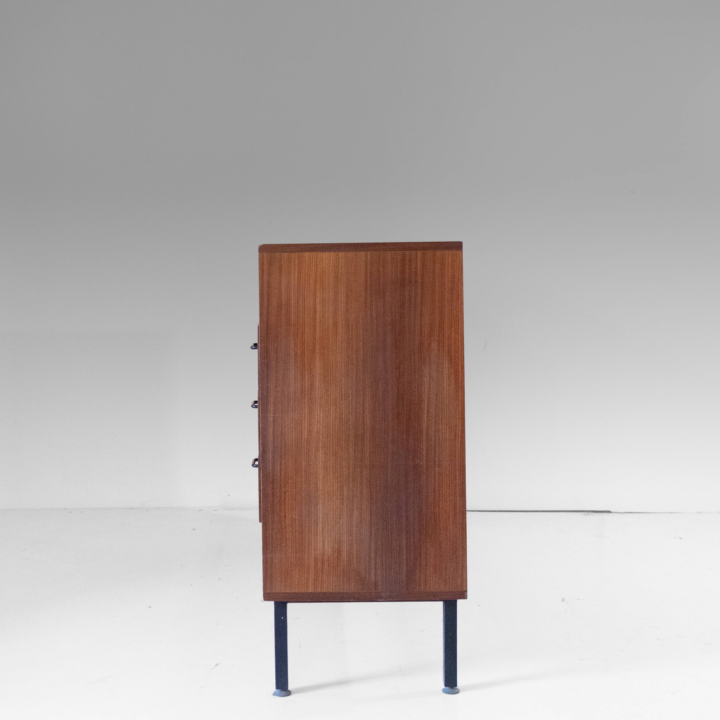 Mid Century Modern Rosewood Sideboard with Drawers, Italy 1970s