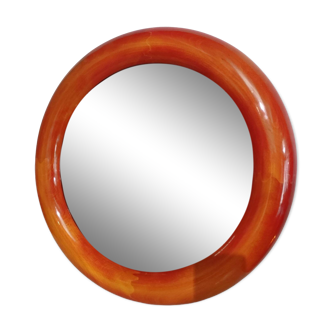 Lacquered wood mirror