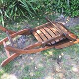 Vintage wooden herlag folding armchair