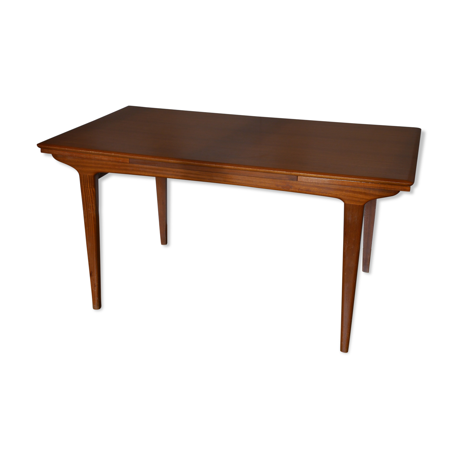 Rectangular Scandinavian extendable teak table
