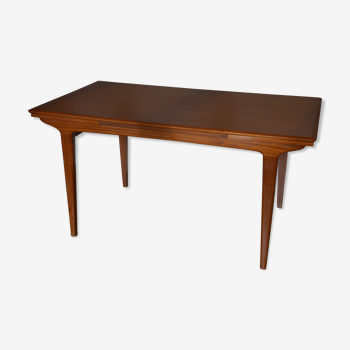 Table en teck extensible scandinave rectangulaire