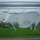 Glass buttermilk dairy cow lid